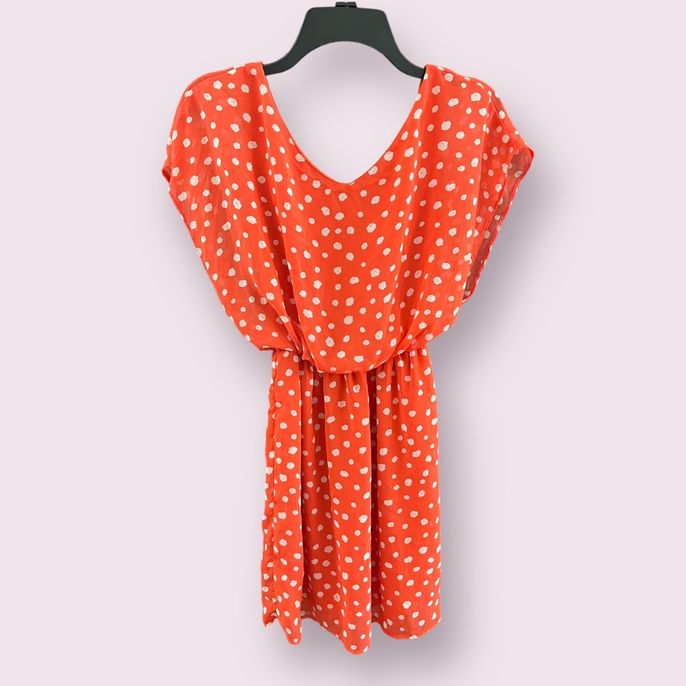 LUSH Orange and White Summer Dress size Small